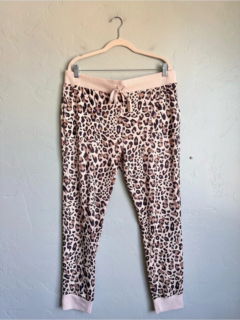 Honeydew Women Star Seeker Soft Brushed Jersey Leopard Lounge Pajama Set XL‎ EUC